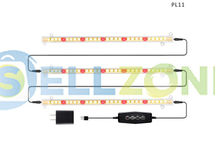 Σύστημα 3 φωτιστικών LED για καλλιέργεια και ανάπτυξη φυτών 3500K - PL11